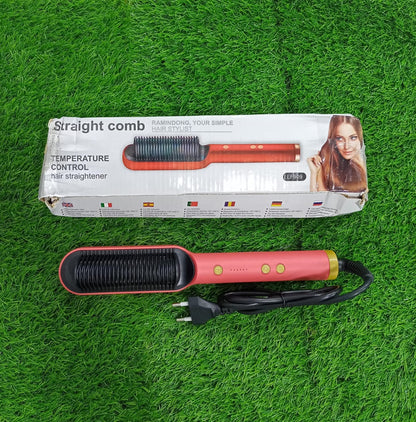 (NW00090) HQT-909B Electric Professional Hair Straightening Brush (random color)