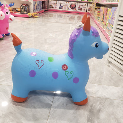 Kids Music Animal Jumbo Inflatable Air PVC Hopper Jumping Toy - Reindeer,