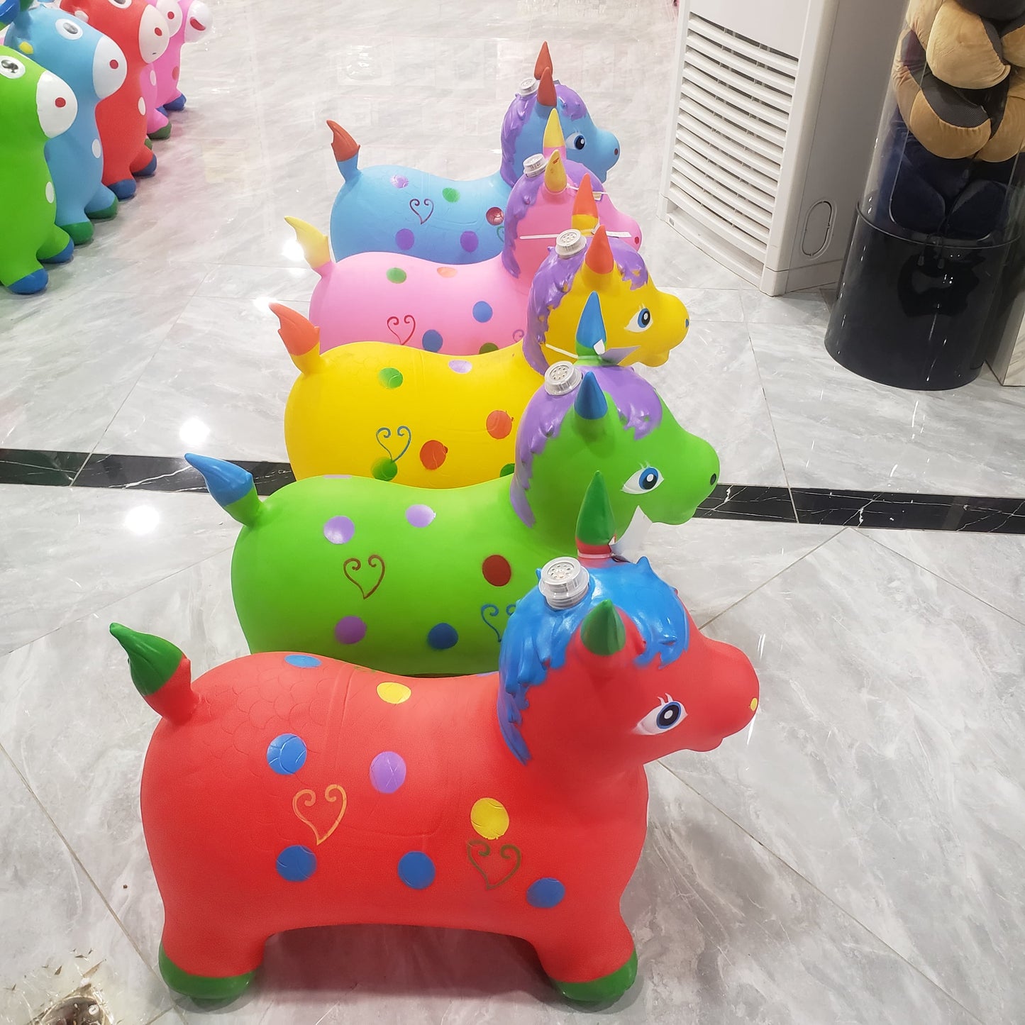 Kids Music Animal Jumbo Inflatable Air PVC Hopper Jumping Toy - Reindeer,
