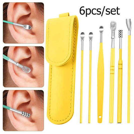 Ear Wax Cleaning Kit, 6 Pcs Ear Pick Tools, Wax Removal Kit,