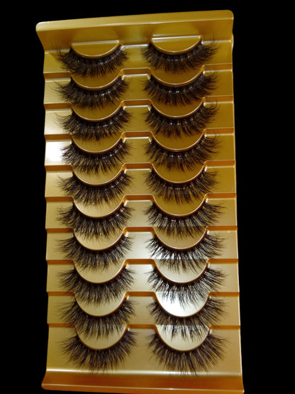 (10 PACK) EYELASHES XT08