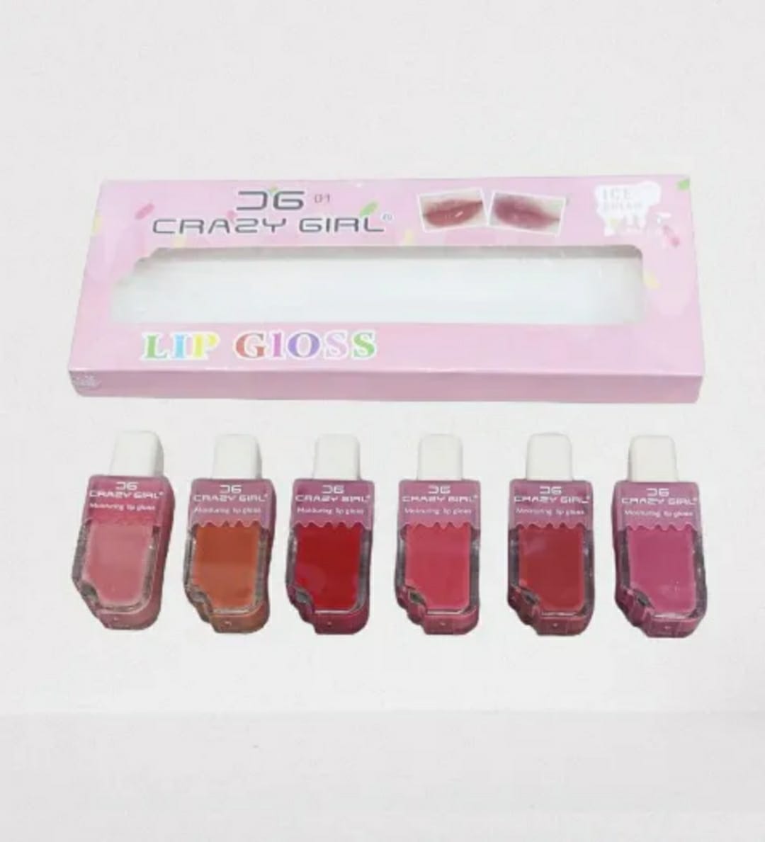 (Pack of 6 ) Crazy Girl Ice cream Matte Lipgloss,