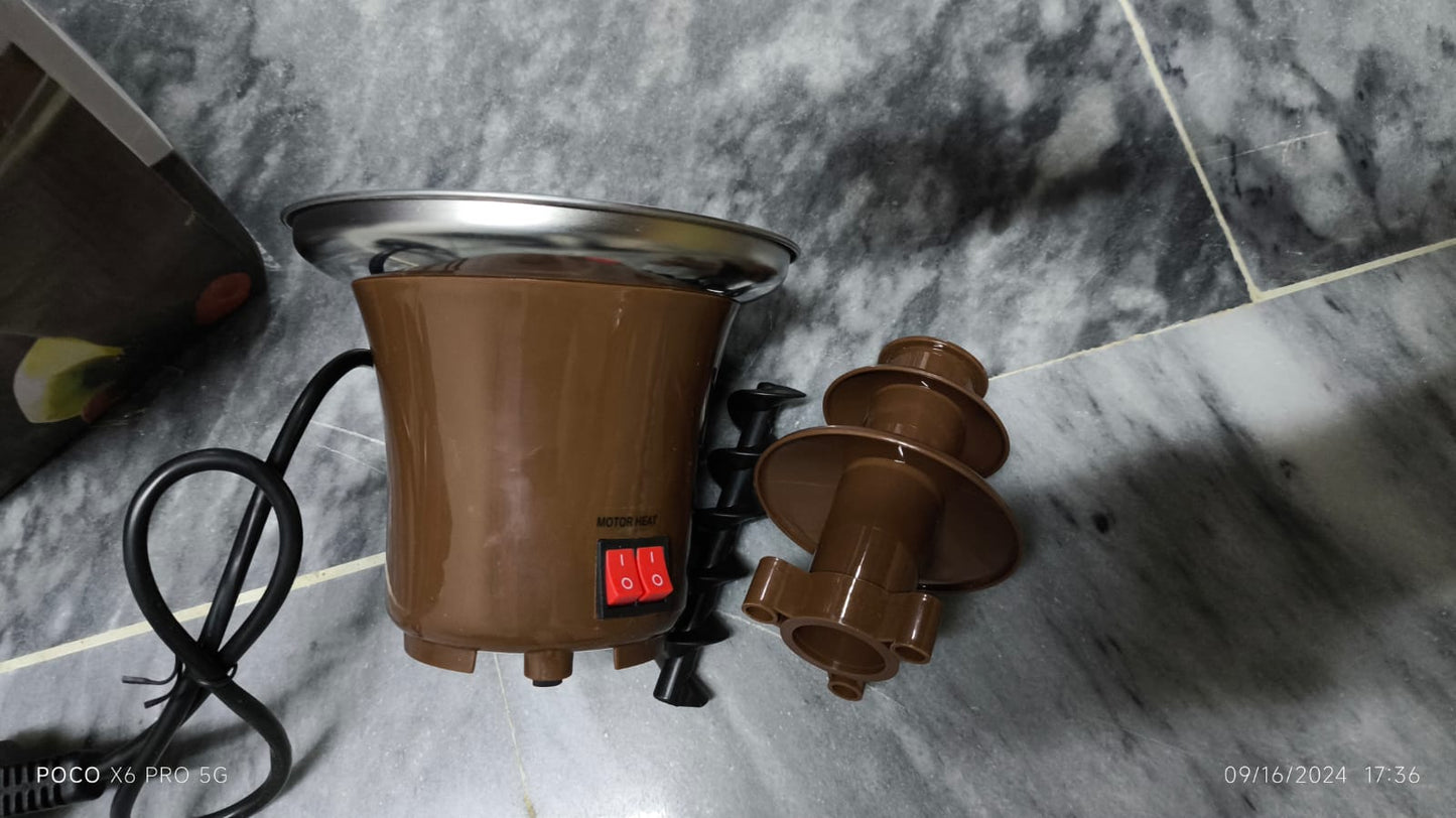 CHOCOLATE FOUNTAIN 3-TIER MINI CHOCOLATE Tower Three Layer MELTING Fondue Pot