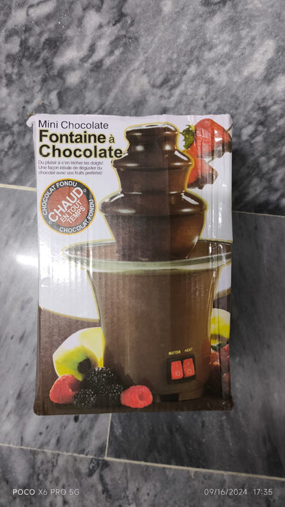 CHOCOLATE FOUNTAIN 3-TIER MINI CHOCOLATE Tower Three Layer MELTING Fondue Pot