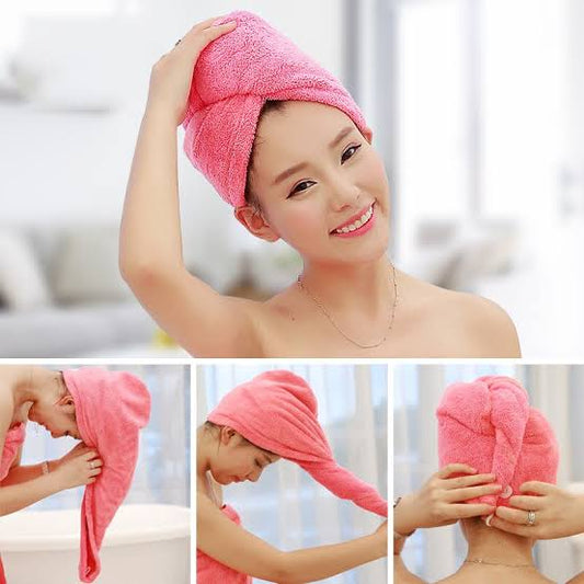Turby Towel Bath Towels - Dry Hair Cap Super Absorbent Quick-drying Shower