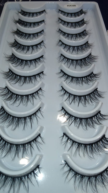 (10 PACK) eyelashes Kk48