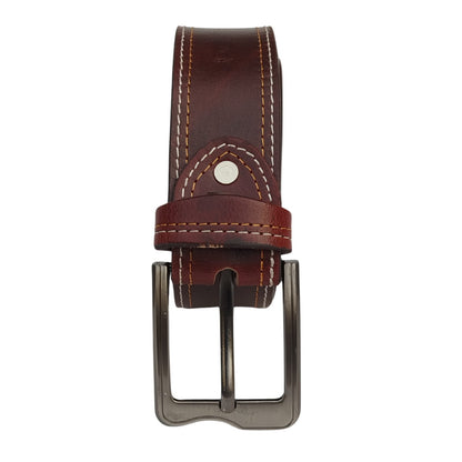 Men Buffalo pull-up leather | Waist Belt for boys &amp; Mens (Maroon)