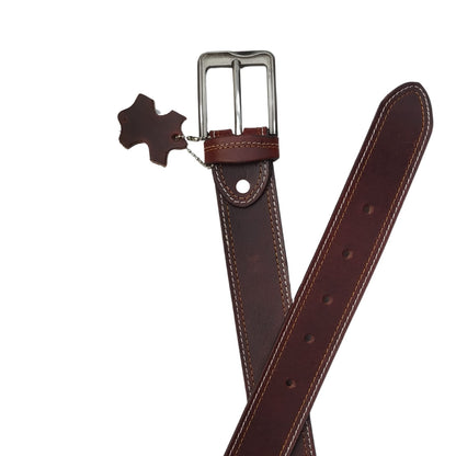 Men Buffalo pull-up leather | Waist Belt for boys &amp; Mens (Maroon)