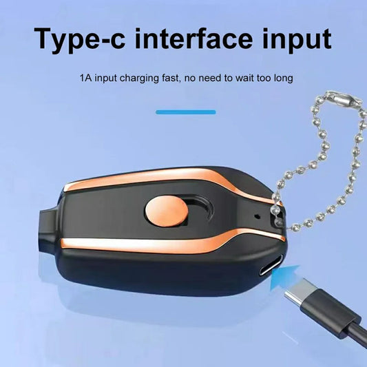 Type C - Emergency Keychain Portable Charger power bank (random color)