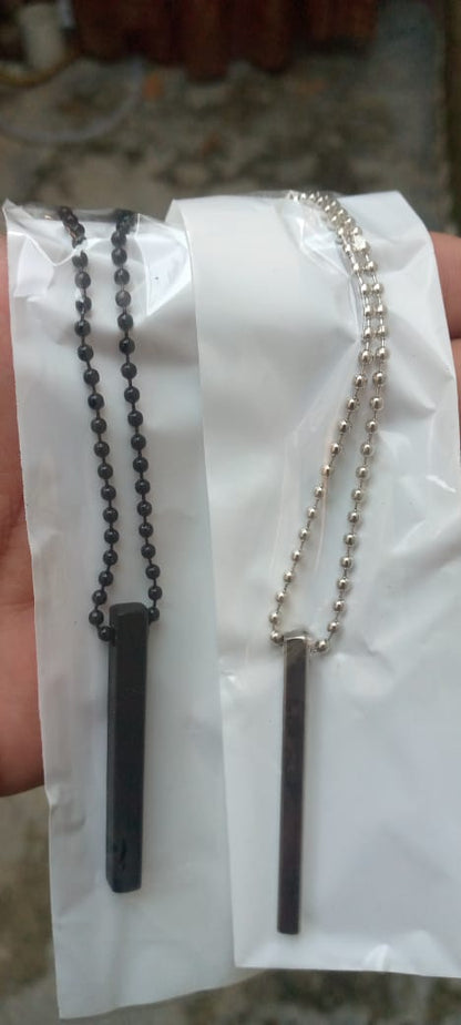 Boys Bar Necklace Pack Of 2 Materials Stainless Steel