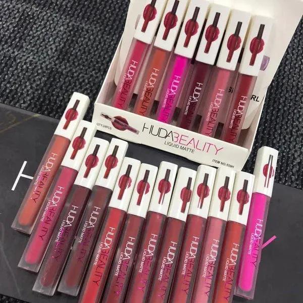 Pack of 6 glossy lipgloss Matte Finish