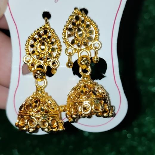 1 Pair Golden antique jhumke