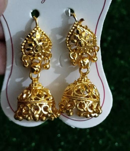 1 Pair Golden antique jhumke