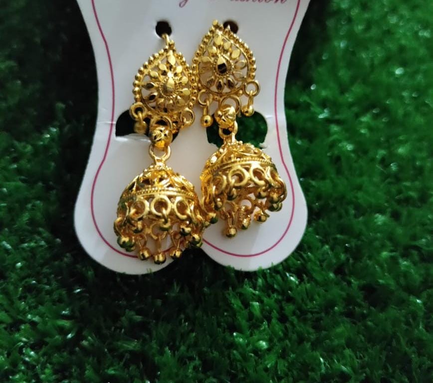 1 Pair Golden antique jhumke