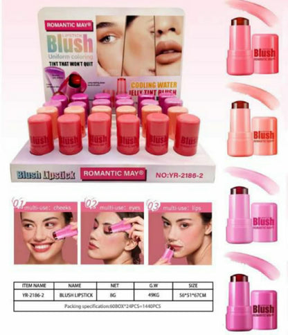 Pack Of 4 Pcs Romantic May Jelly tint Blush Stick