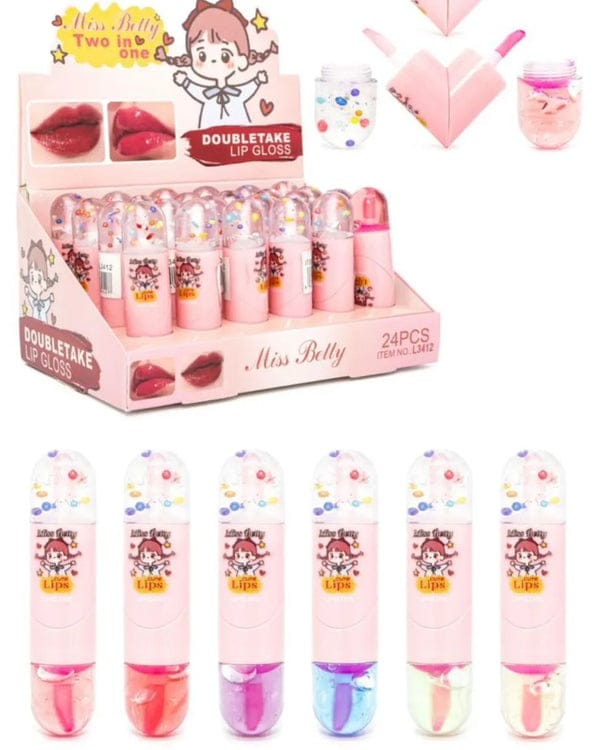 2 in 1 lip balm + lip shiner (random color)