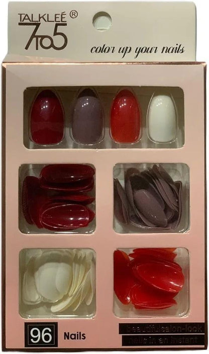 96 PCs nails set without glue or sticker