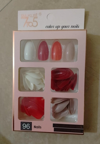 96 PCs nails set without glue or sticker