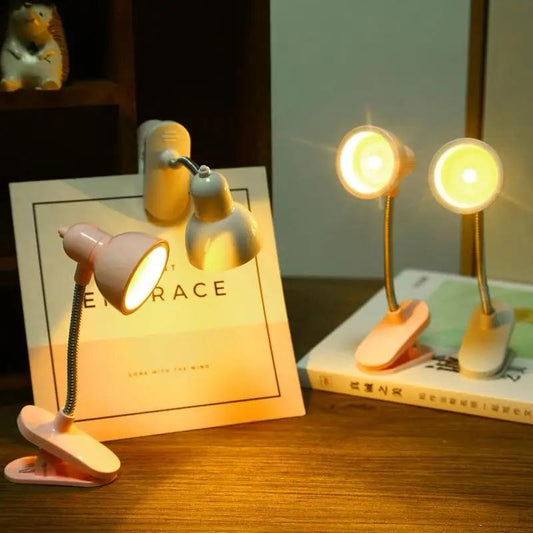 Mini Book Light with Clip Portable LED Reading Lamp Travel Bedroom Night