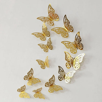 3D Wall Stickers Hollow Butterfly for Kids Rooms Home Wall Decor DIY