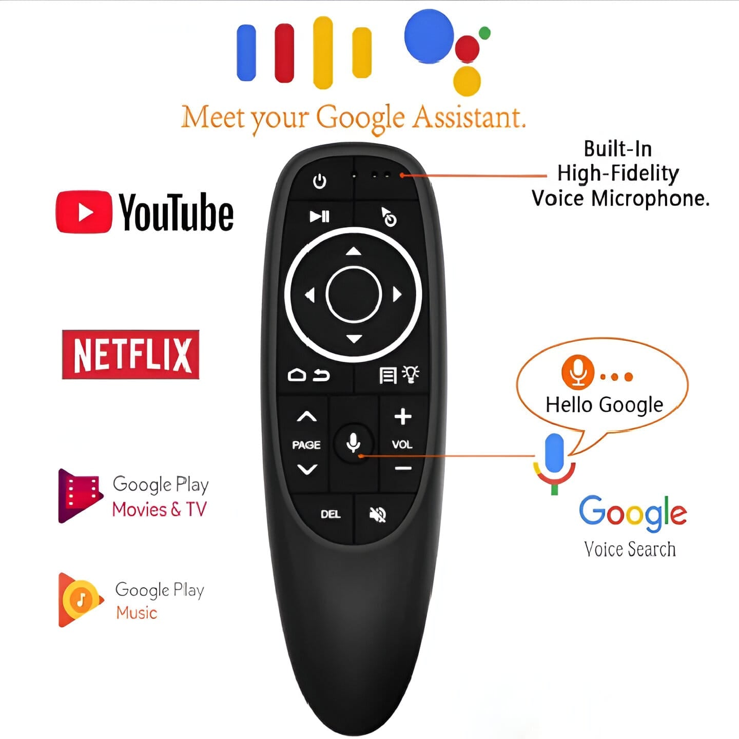 Wireless Air Mouse With Voice Control YouTube, Netflix For Android mobile and