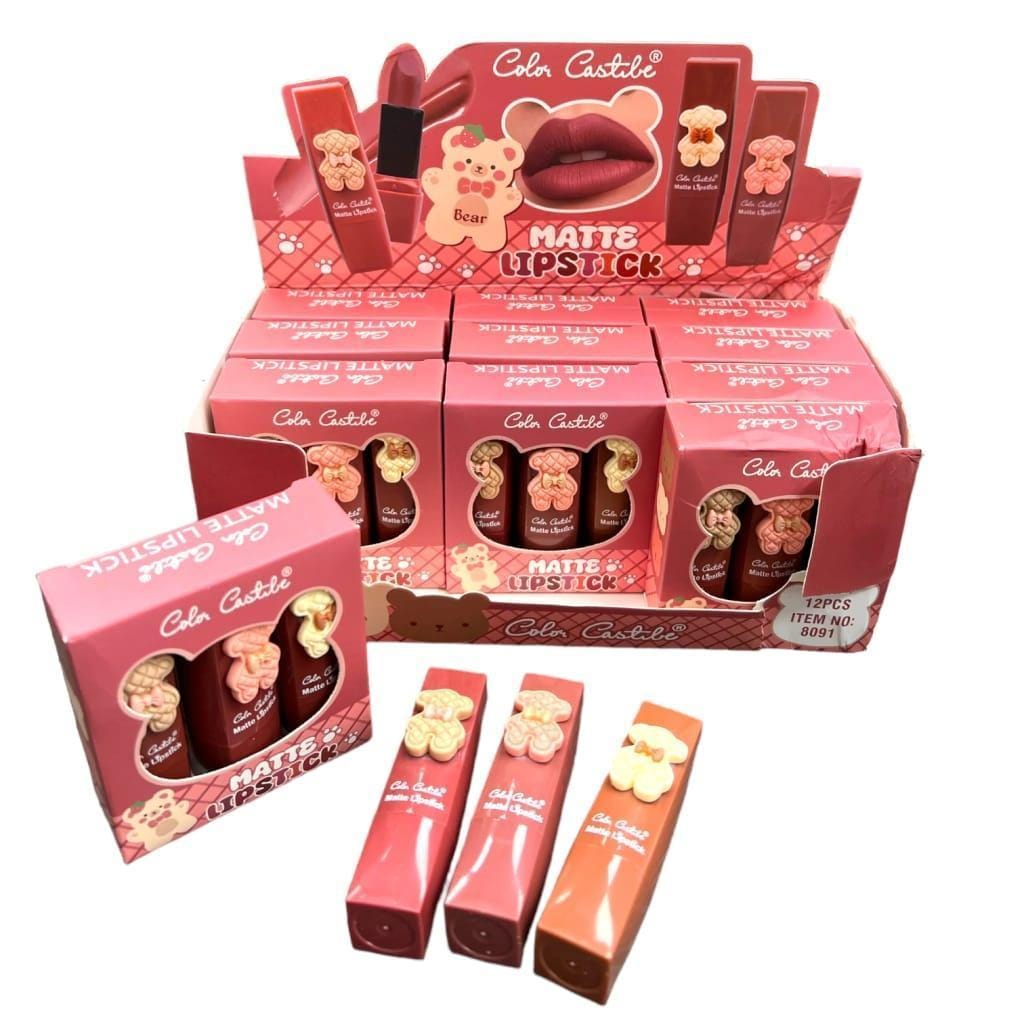 pack of 3 Color castle pigmented lipsticks pack