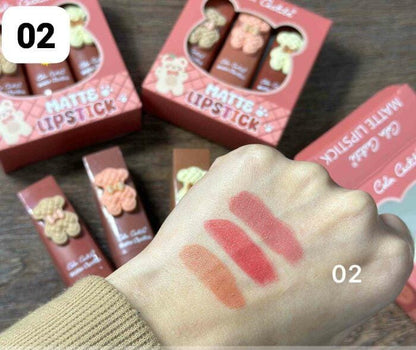 pack of 3 Color castle pigmented lipsticks pack