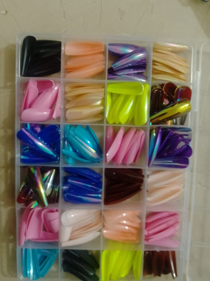288 PCs colorful and Shiny nails box (Random Color)