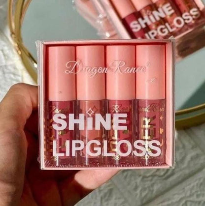 pack of 4 Shiny Nude lipgloss