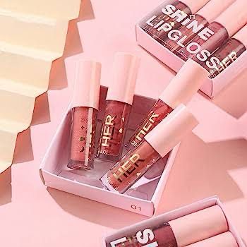 pack of 4 Shiny Nude lipgloss