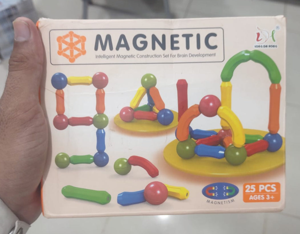 25 pcs Magnetic Blocks Toy for Kids | Magnetic bar blocks