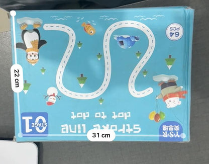 (A size Dubai imported )Stroke Line dot to dot Magical Tracing Workbook