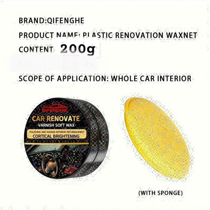 QIFENGHE Car Plastic Restorer - Auto Interior &amp; Panel Renewal Wax Coating