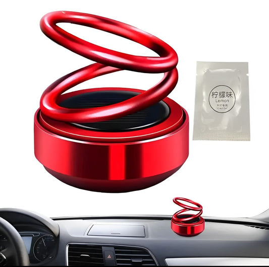 Car Solar Mounted Suspended Double Ring Ornaments, Aromatherapy Perfume, High-End Elegance, Car