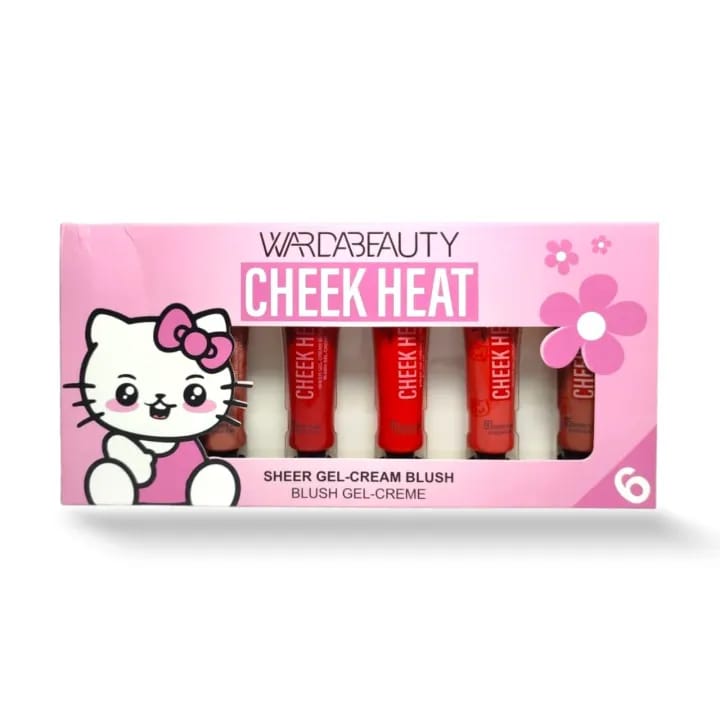 Pack of 6 Cheek Heat Shimmer Gel-Cream Blush,