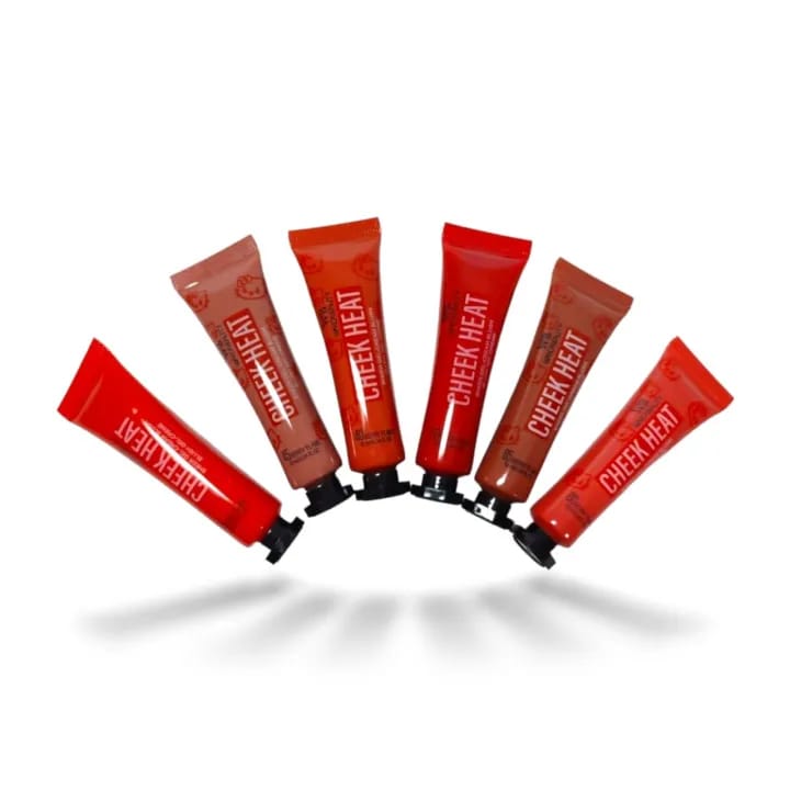 Pack of 6 Cheek Heat Shimmer Gel-Cream Blush,