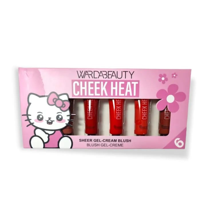 Pack of 6 Cheek Heat Shimmer Gel-Cream Blush,