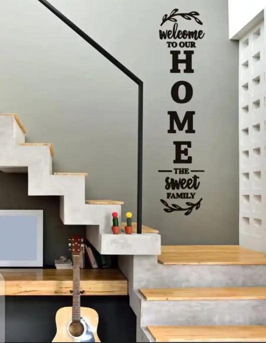 3d Wall art Welcome to Our Home the Sweet Family Wall Decoration