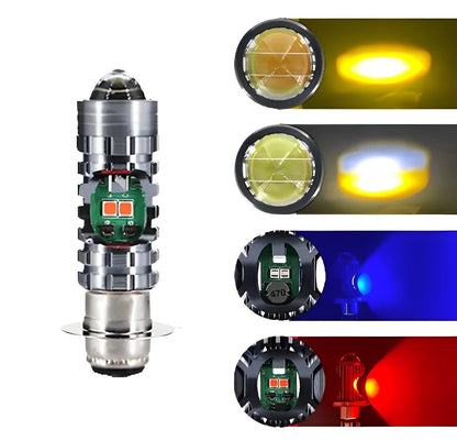 Bike LED Headlight Bulb with 5 Function- Police Light Red, Blue White