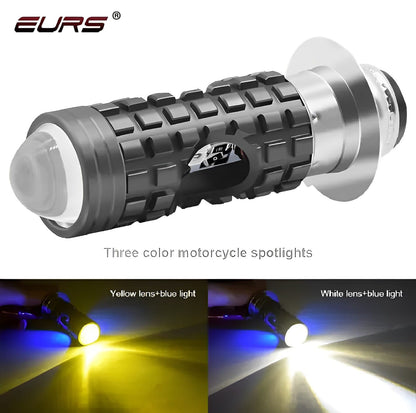 Bike LED Headlight Bulb with 5 Function- Police Light Red, Blue White