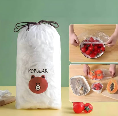 100pcs Disposable Flexible Transparent Plastic Food Storage Bags Resealable &amp; Multi-Purpose