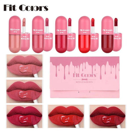 Pack of 5 Matte Lip Gloss Kit | 5 Capsule Matte Lipstick