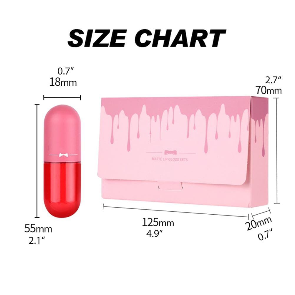 Pack of 5 Matte Lip Gloss Kit | 5 Capsule Matte Lipstick