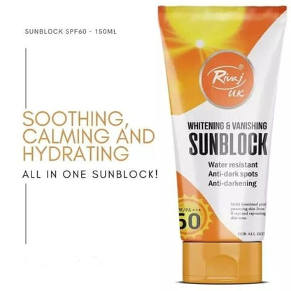 Rivaj UK Sun Block Spf 60 Original Rivaj UK Whitening &amp; Vanishing