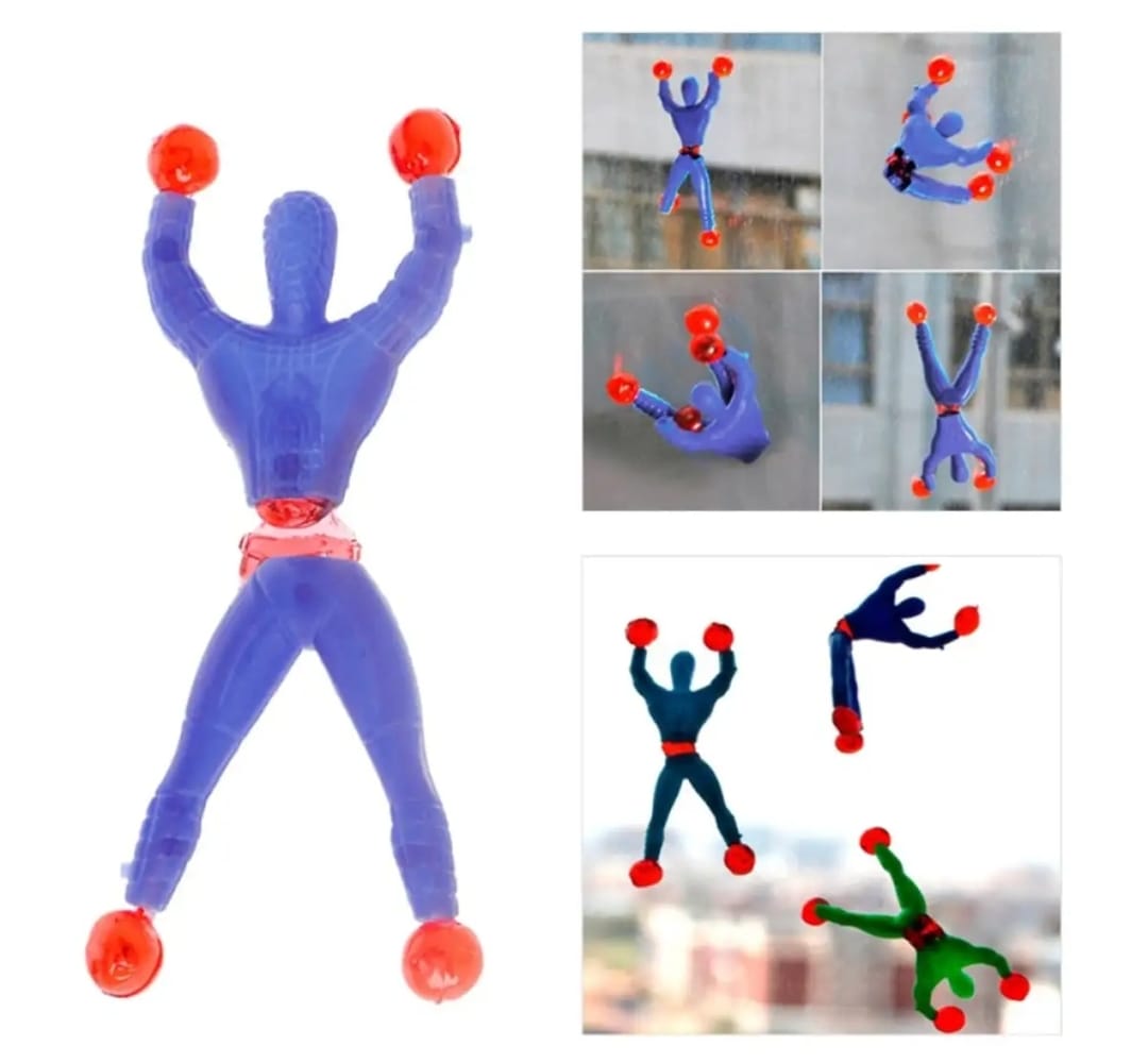 Pack Of 20 Sticky Spider Man Climbing Wall Toy For Kids Sticky