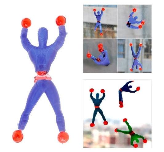 Pack Of 20 Sticky Spider Man Climbing Wall Toy For Kids Sticky