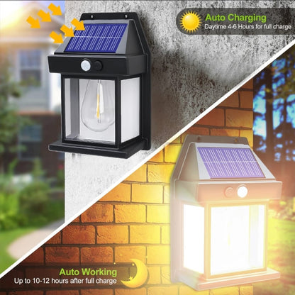 Solar Power Motion Sensor Human Body Induction LED Wall Light Waterproof Tungsten