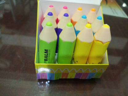 ( PACK OF 12 ) PENCIL SHAPE LIP BALM