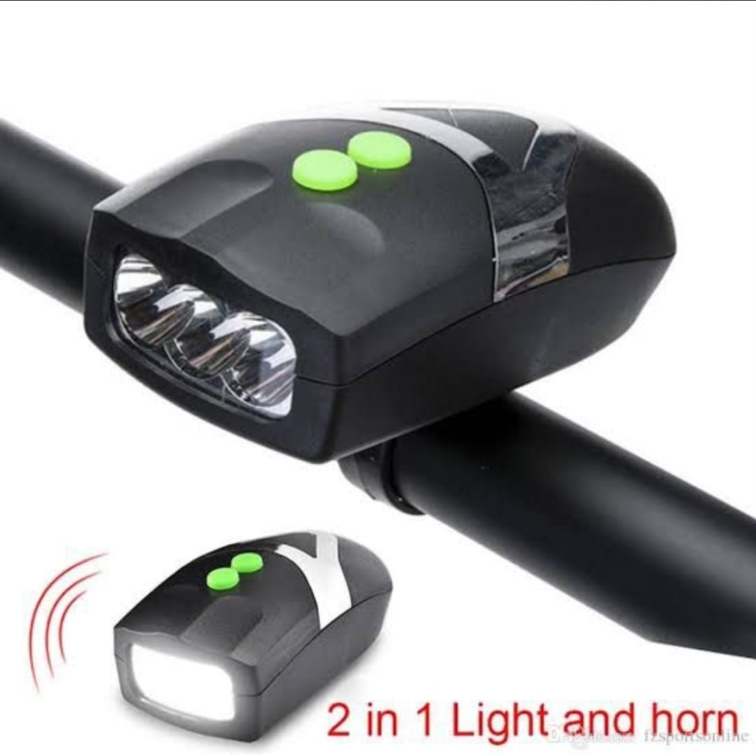 3 LED Bicycle Front Head light &amp; bell siren alarm hooter /
