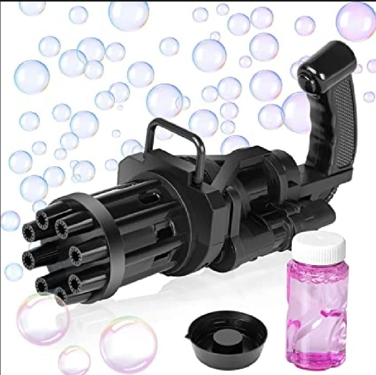 8 Hole Massive Bubble Gun_Gatling Bubble Machine 8 Hole Bubble Blower Automatic